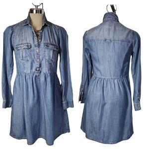 American Eagle  Blue Denim Long Sleeve  Dress Size XS